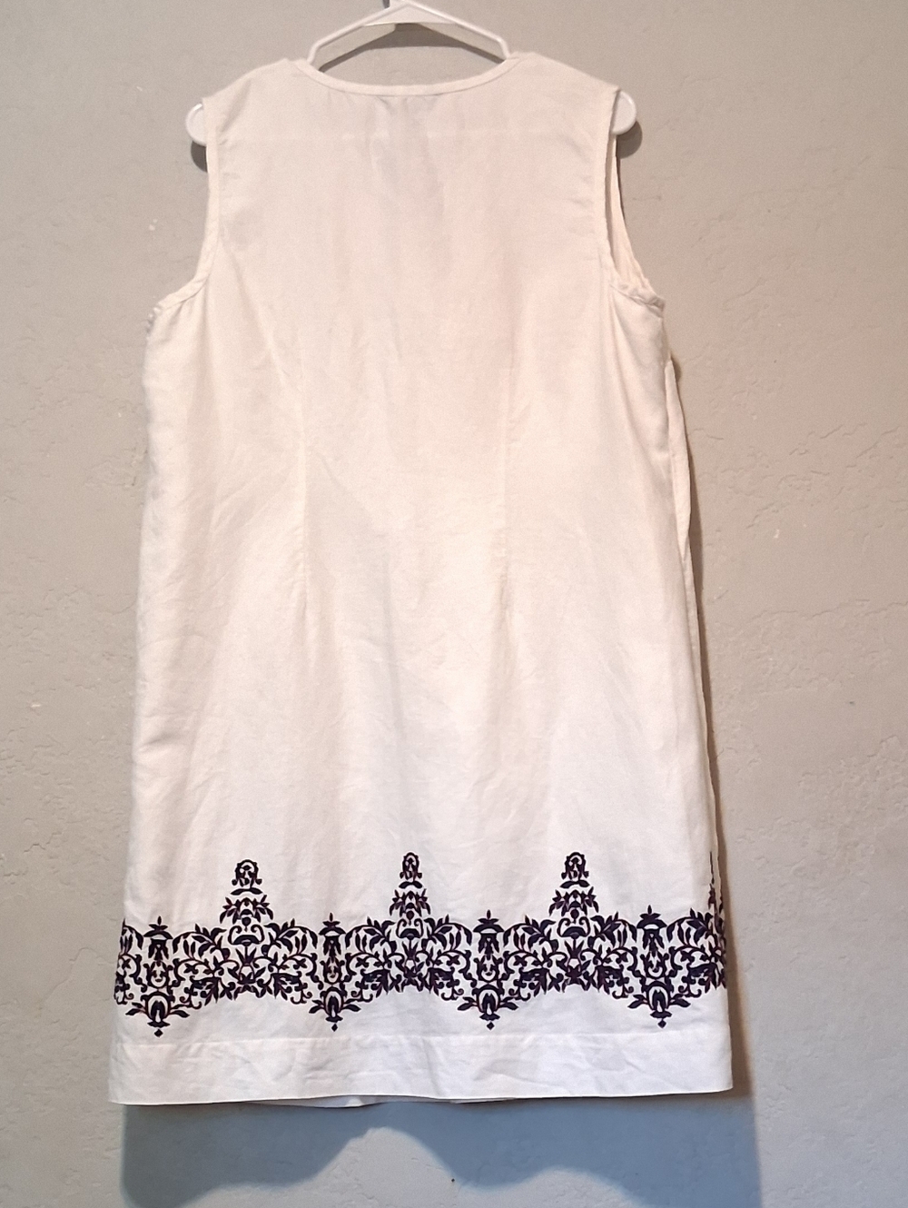 Tommy Bahama‎ Summer Dress Linen Cotton Blend Embroidered Resort SzXL White - Picture 5 of 11